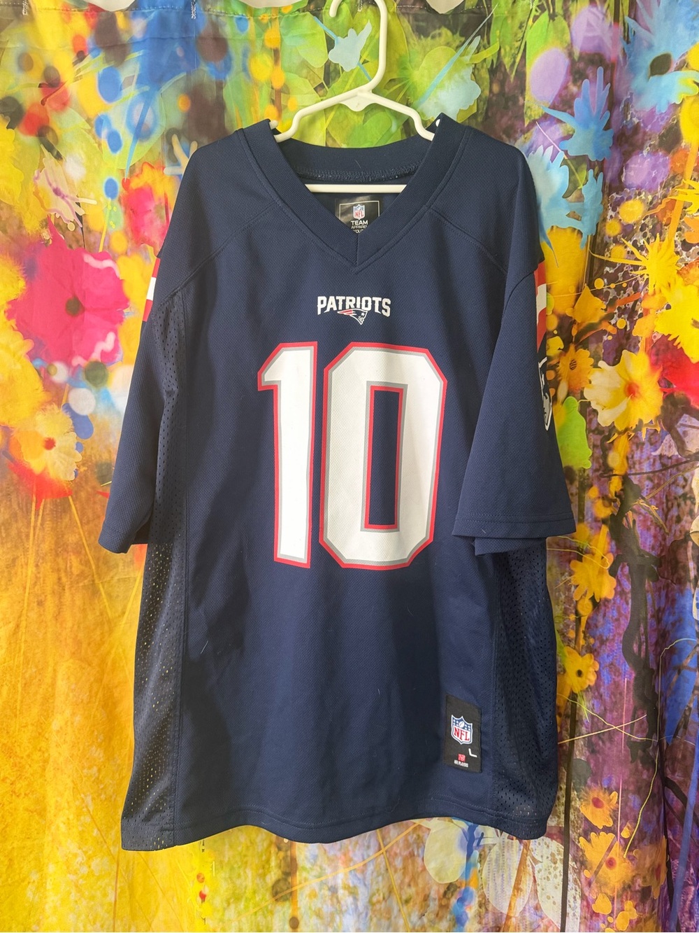 Patriots #10 Navy Football Jersey Mac jones